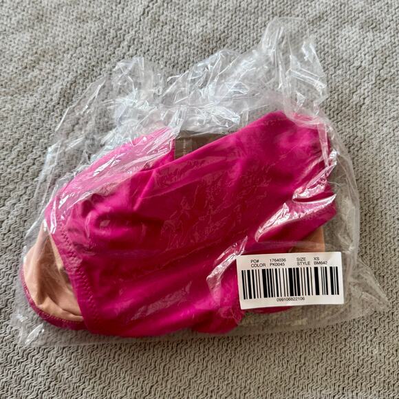 J. Crew Magenta High Waisted Hallie Bikini Bottom - XS - NWT - BM642 - Picture 3 of 4